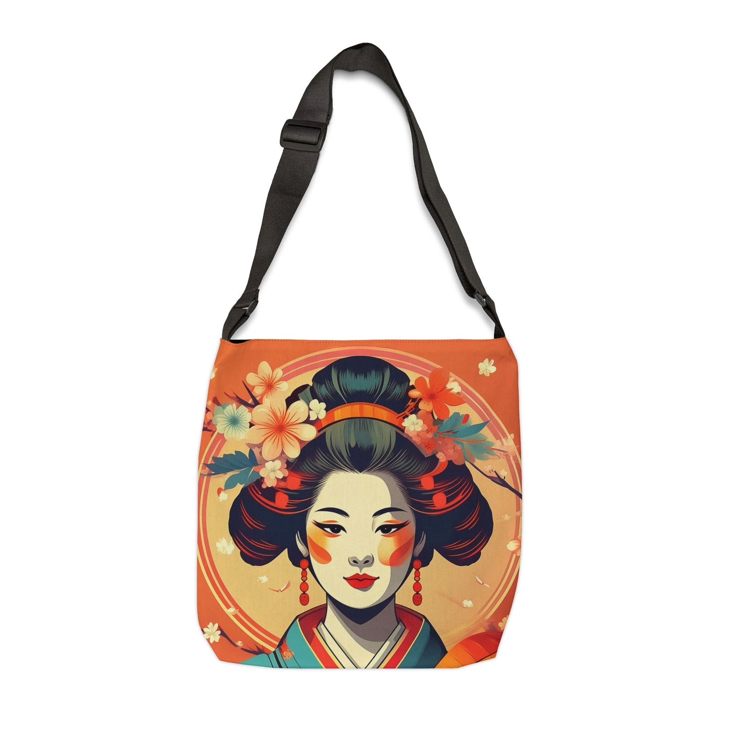 Coral Geisha Adjustable Tote Bag
