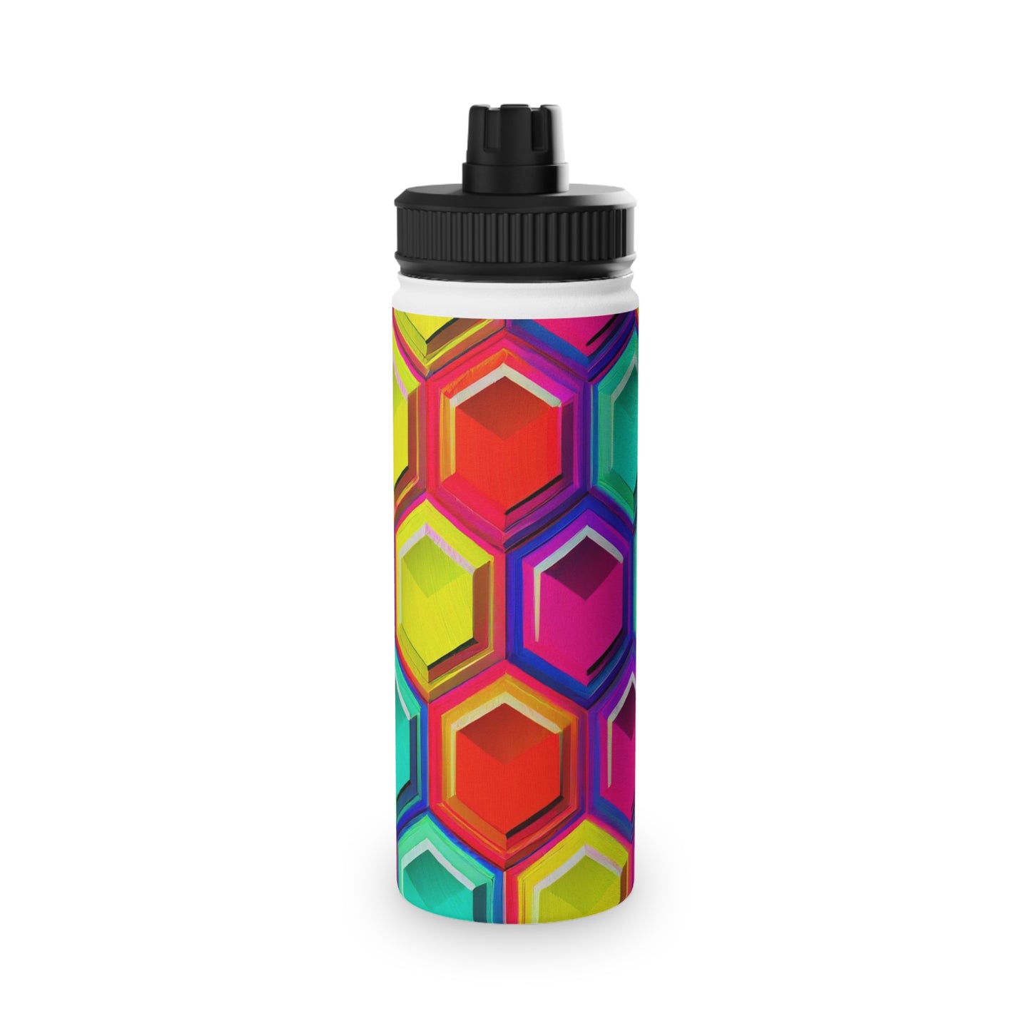 Honeycomb Stainless Steel Water Bottle, Sports Lid