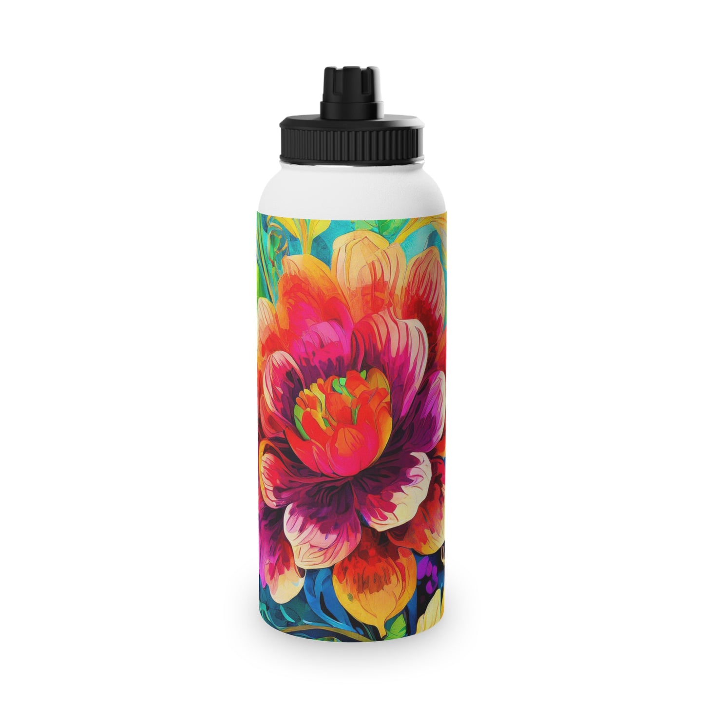 Fabulous Flower Stainless Steel Water Bottle, Sports Lid