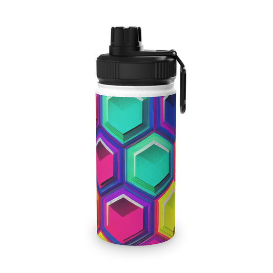 Honeycomb Stainless Steel Water Bottle, Sports Lid