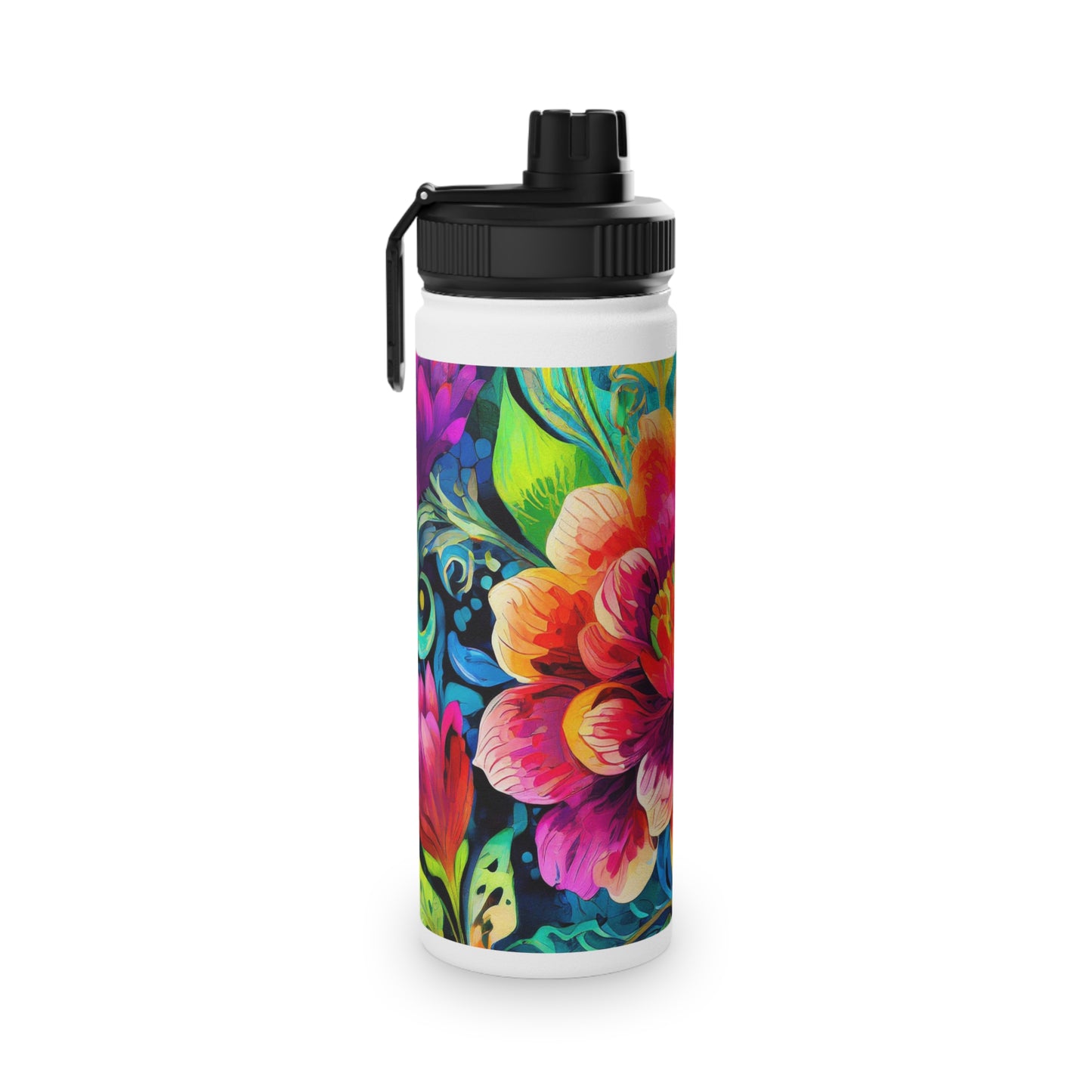 Fabulous Flower Stainless Steel Water Bottle, Sports Lid