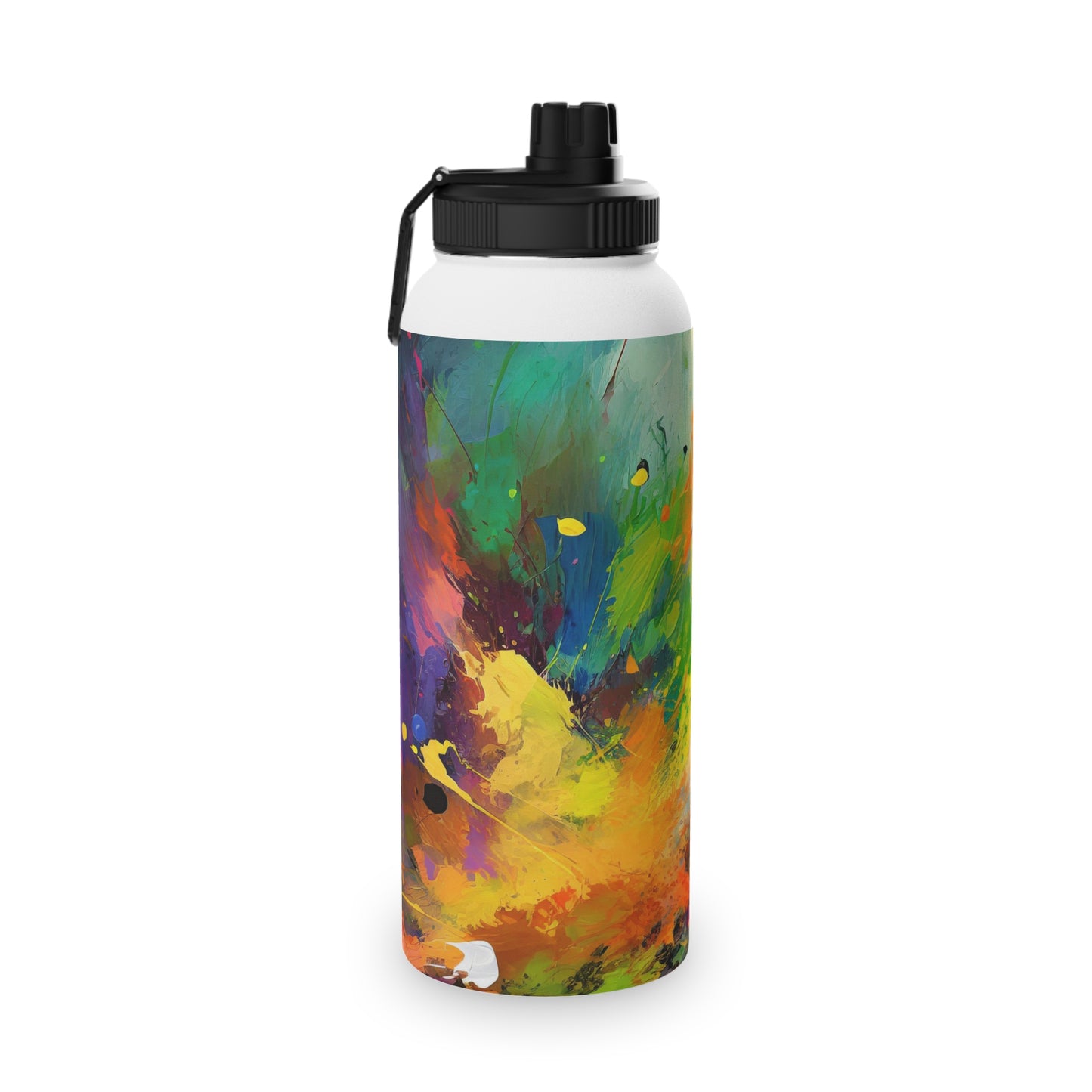 Color Splash Stainless Steel Water Bottle, Sports Lid