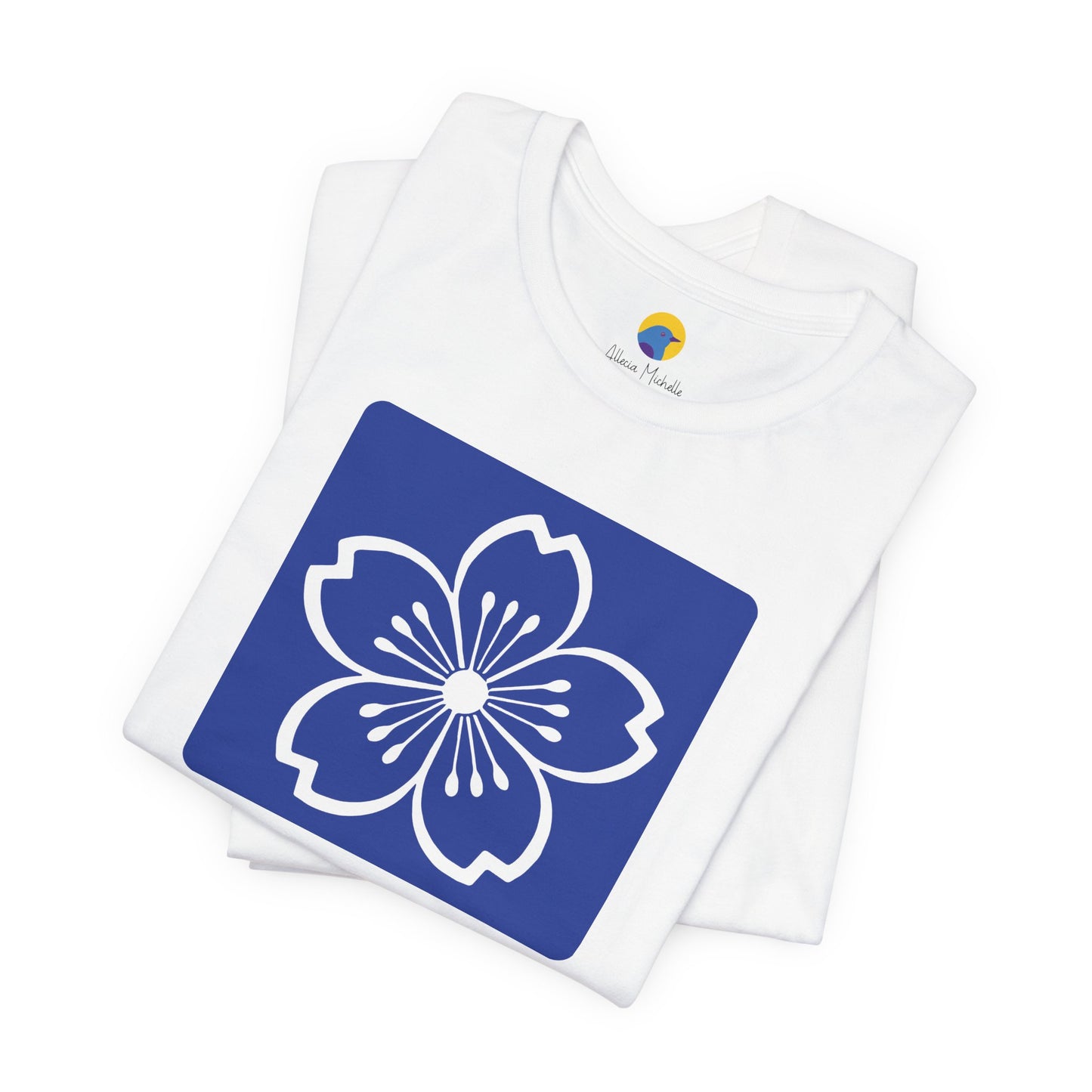 Minimal Floral Graphic T-Shirt | Modern Botanical Flower Tee | Simple Folk Art Shirt