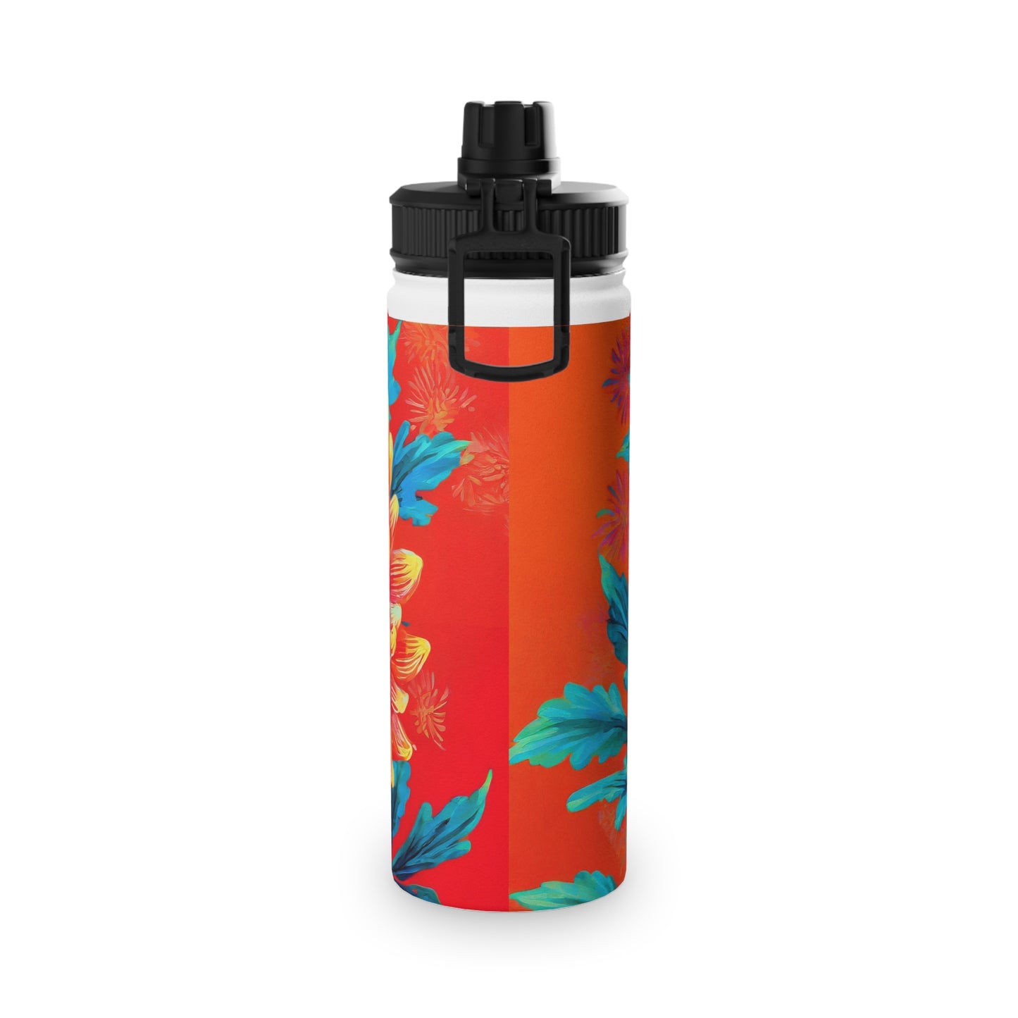 Chrysanthemum Stainless Steel Water Bottle, Sports Lid