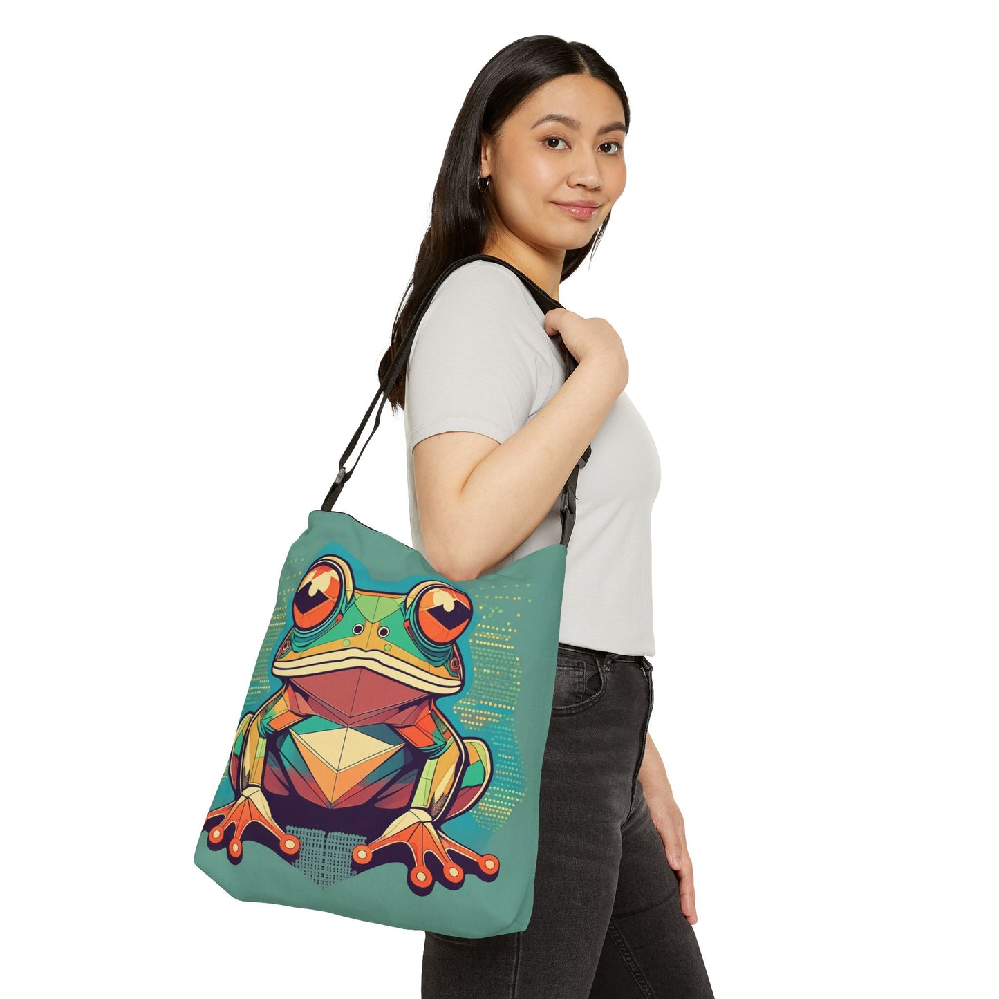 Techno Frog Adjustable Tote Bag