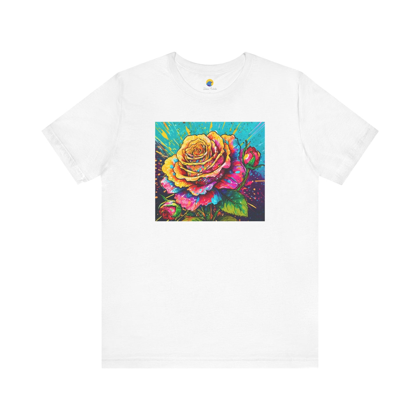 Splashy Rose Unisex Jersey Short Sleeve Tee