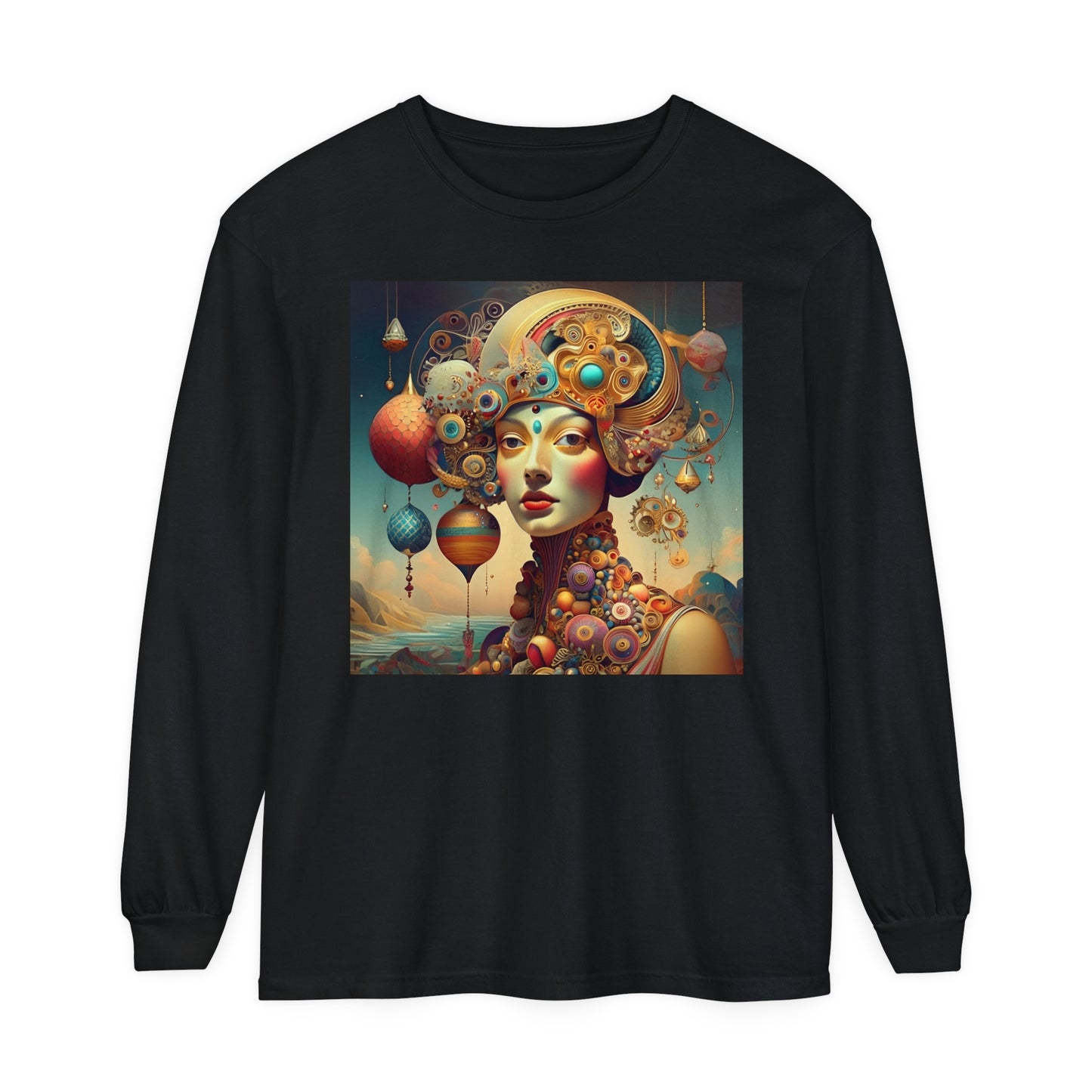 Surreal Steampunk Portrait Long Sleeve Tee