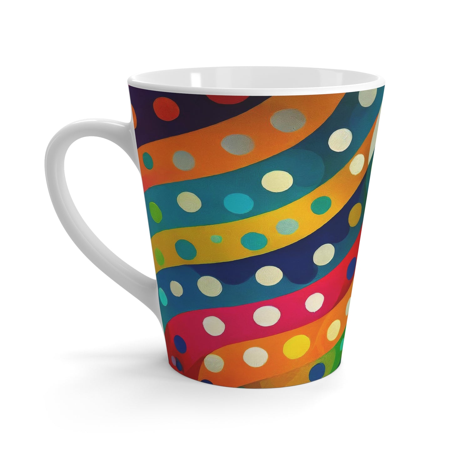 Dotted Stripes Latte Mug