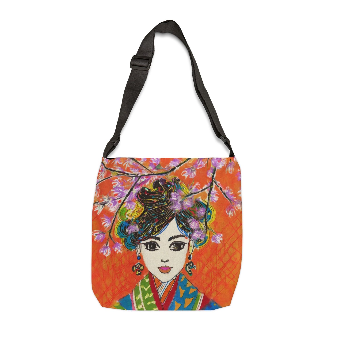 Colorful Geisha Adjustable Tote Bag