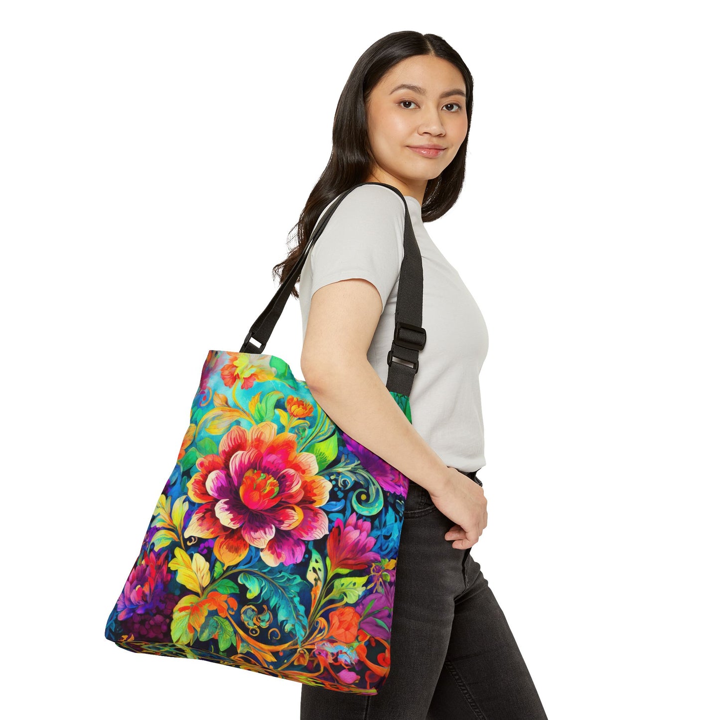 Fabulous Flower Adjustable Tote Bag