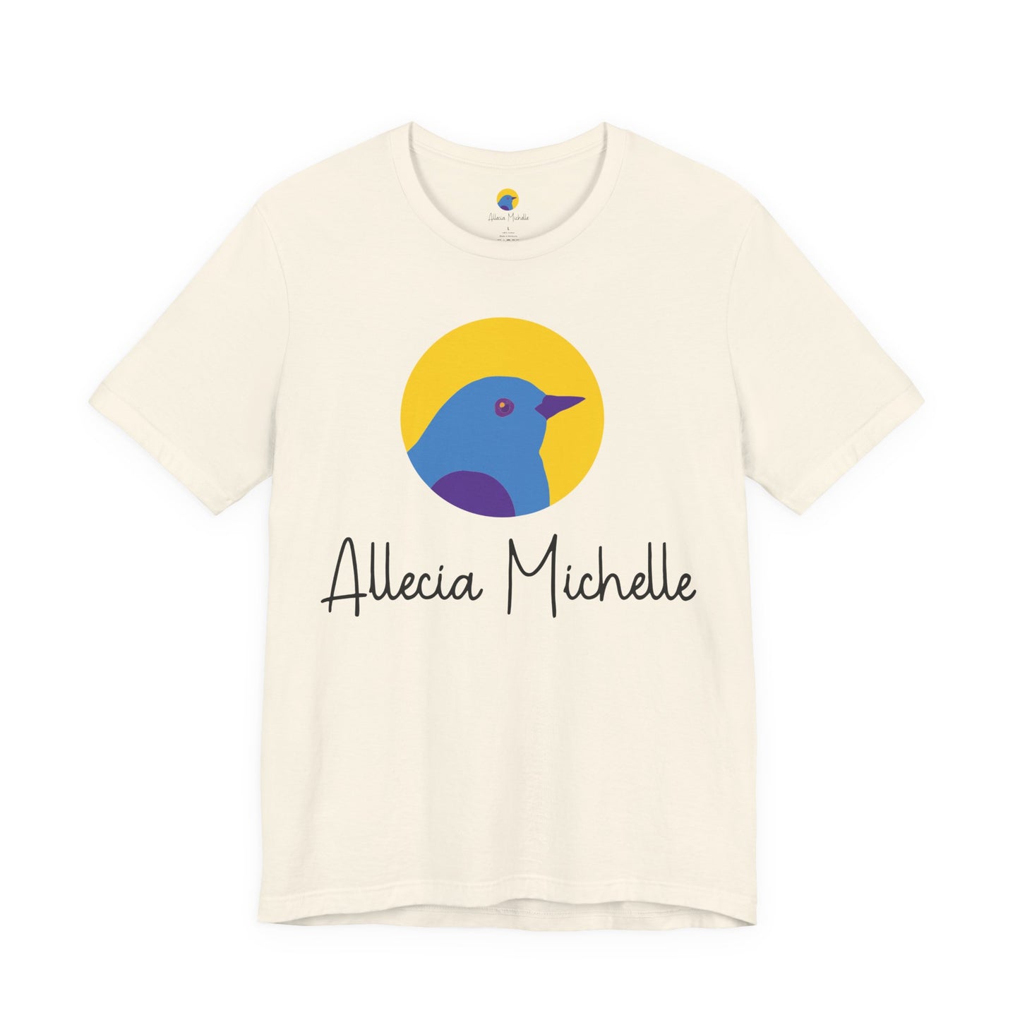 Allecia Michelle Logo & Wordmark T-Shirt | Official Brand Apparel | Signature Bird Graphic Tee