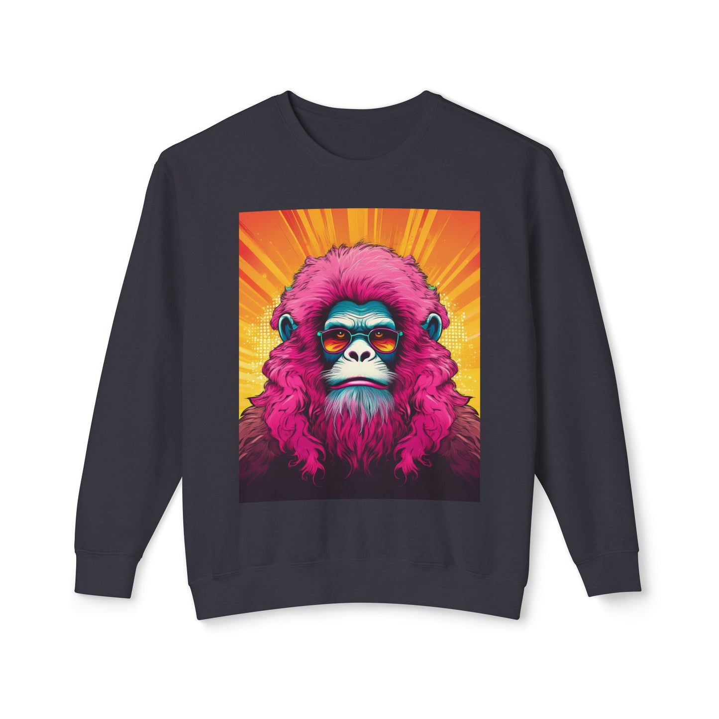 Pink Yeti Portrait 100% Cotton Sweatshirt