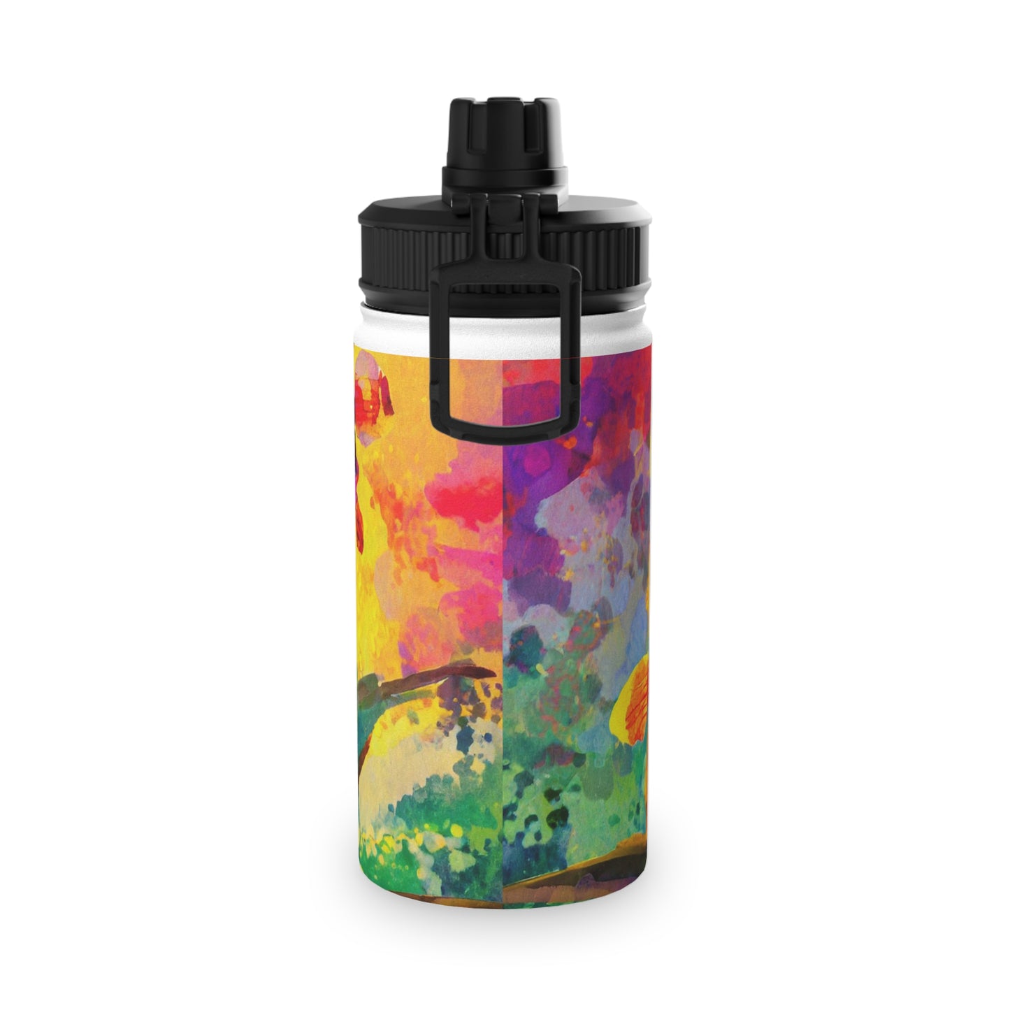 Orchids at Sunset Stainless Steel Water Bottle, Sports Lid