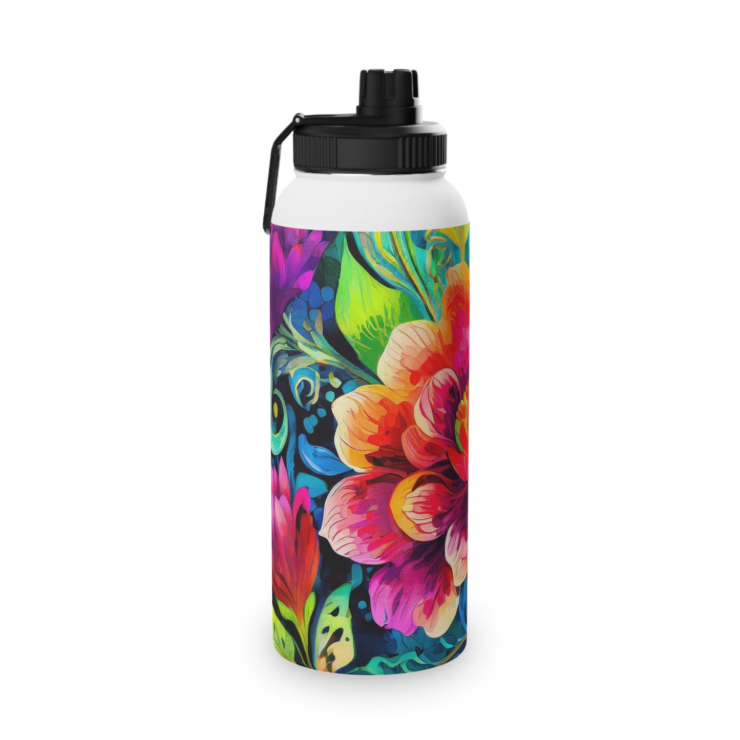 Fabulous Flower Stainless Steel Water Bottle, Sports Lid