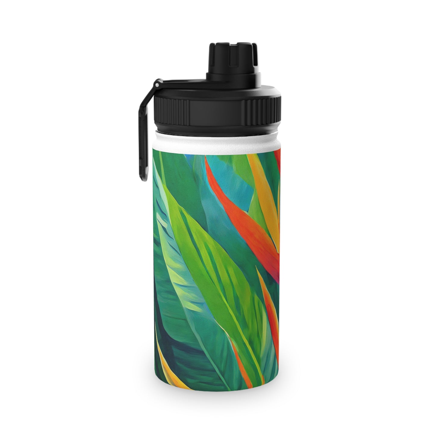 Bird or Paradise Stainless Steel Water Bottle, Sports Lid