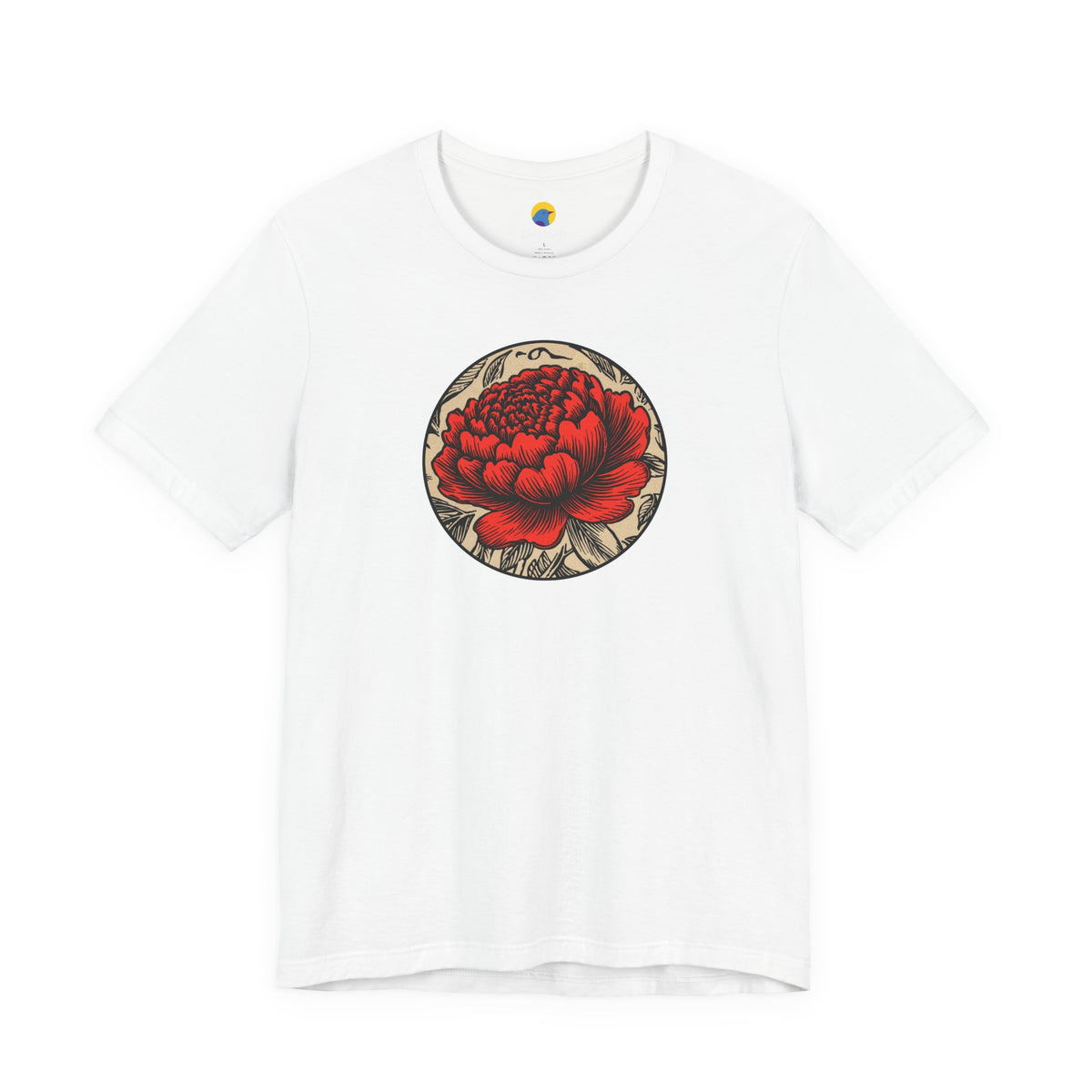 Crimson Peony – Vintage Botanical Flower Graphic Tee