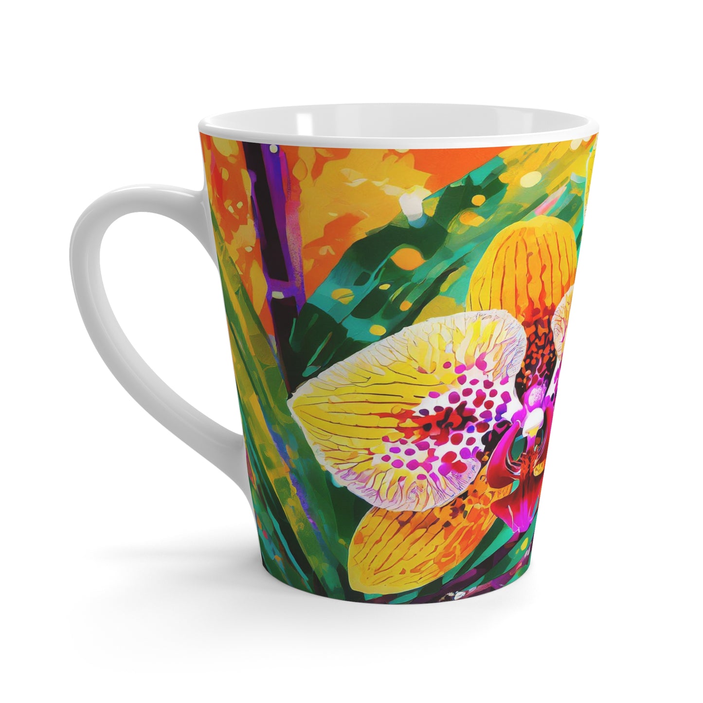 Tropical Orchid Latte Mug