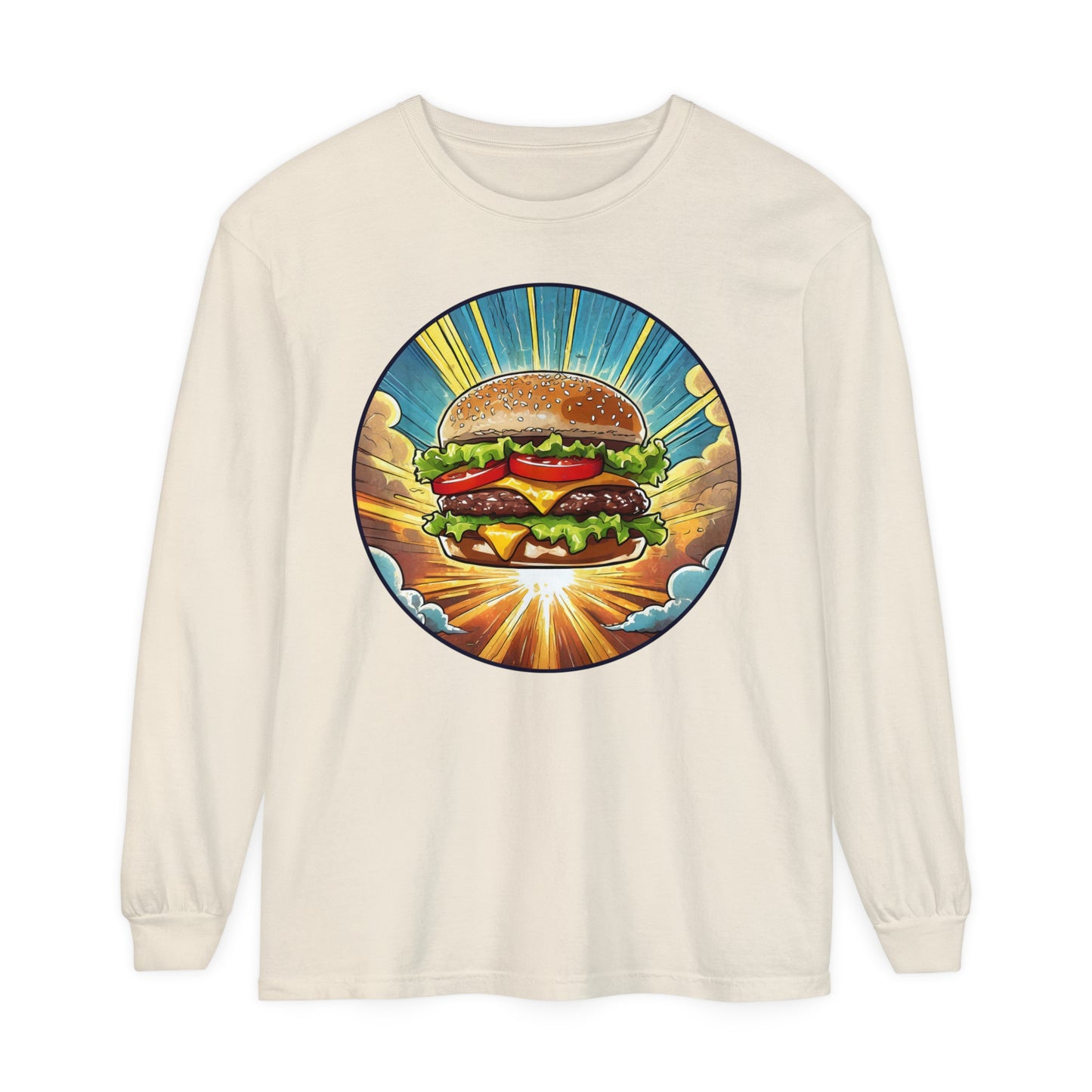 Junk Food Series: Heroic Hamburger Long Sleeve Tee