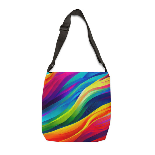 Color Waves Adjustable Tote Bag