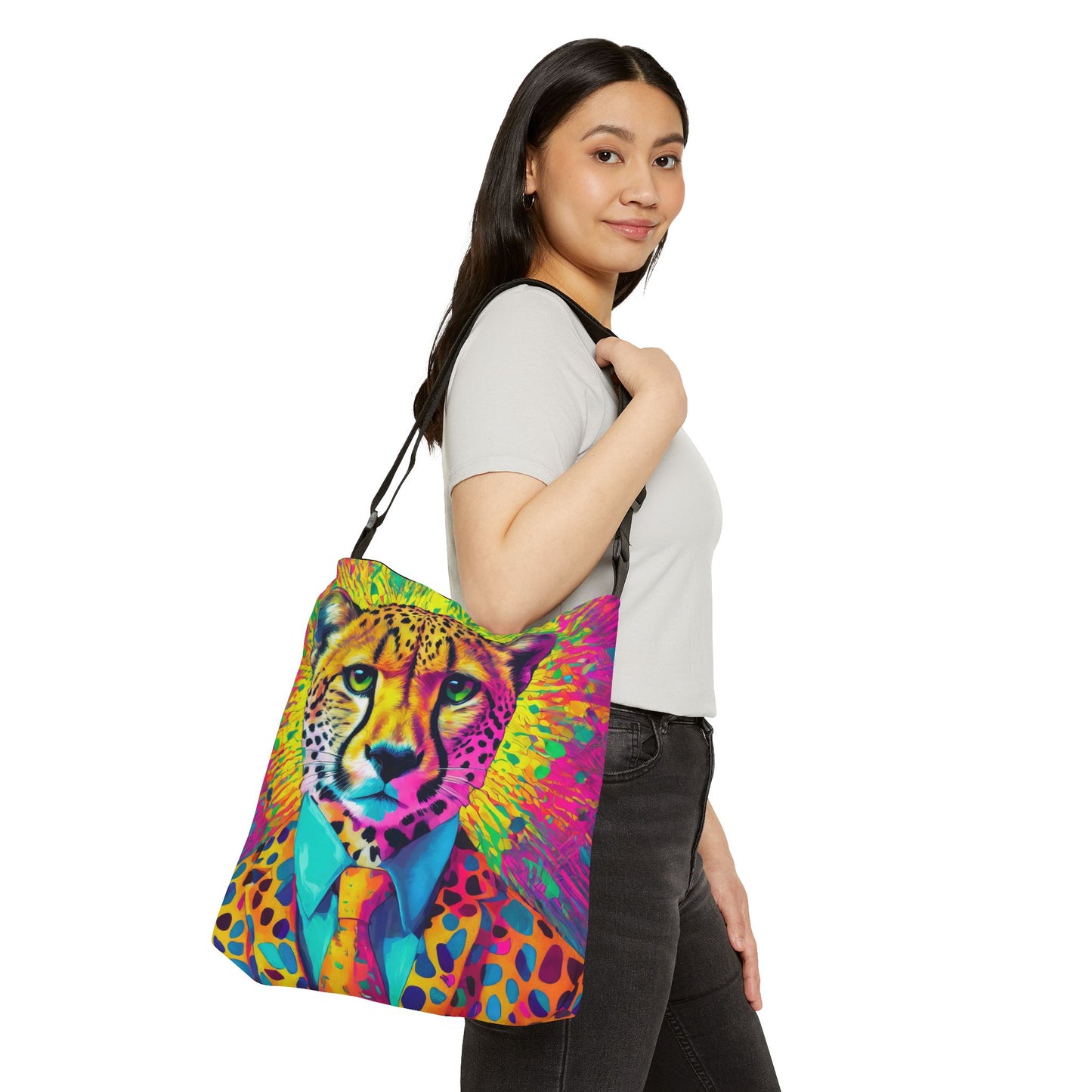 Dapper Cheetah Adjustable Tote Bag