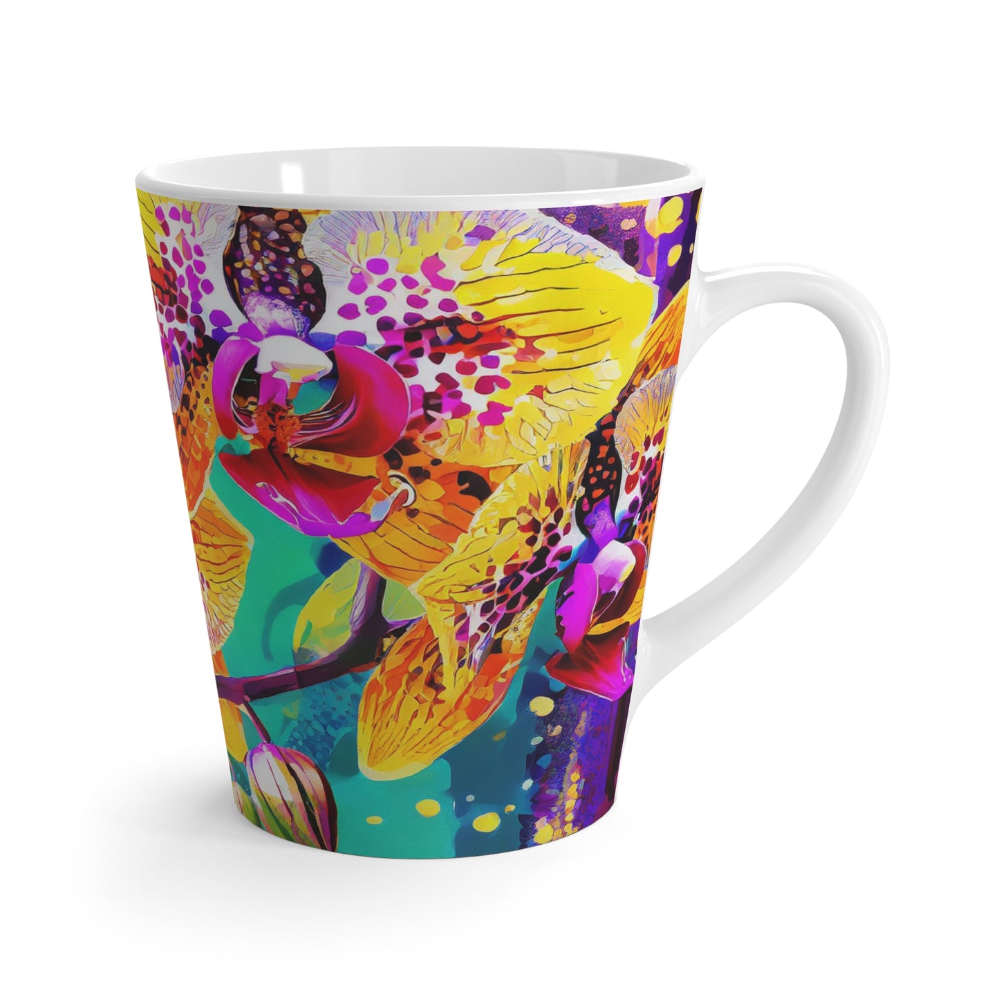 Tropical Orchid Latte Mug