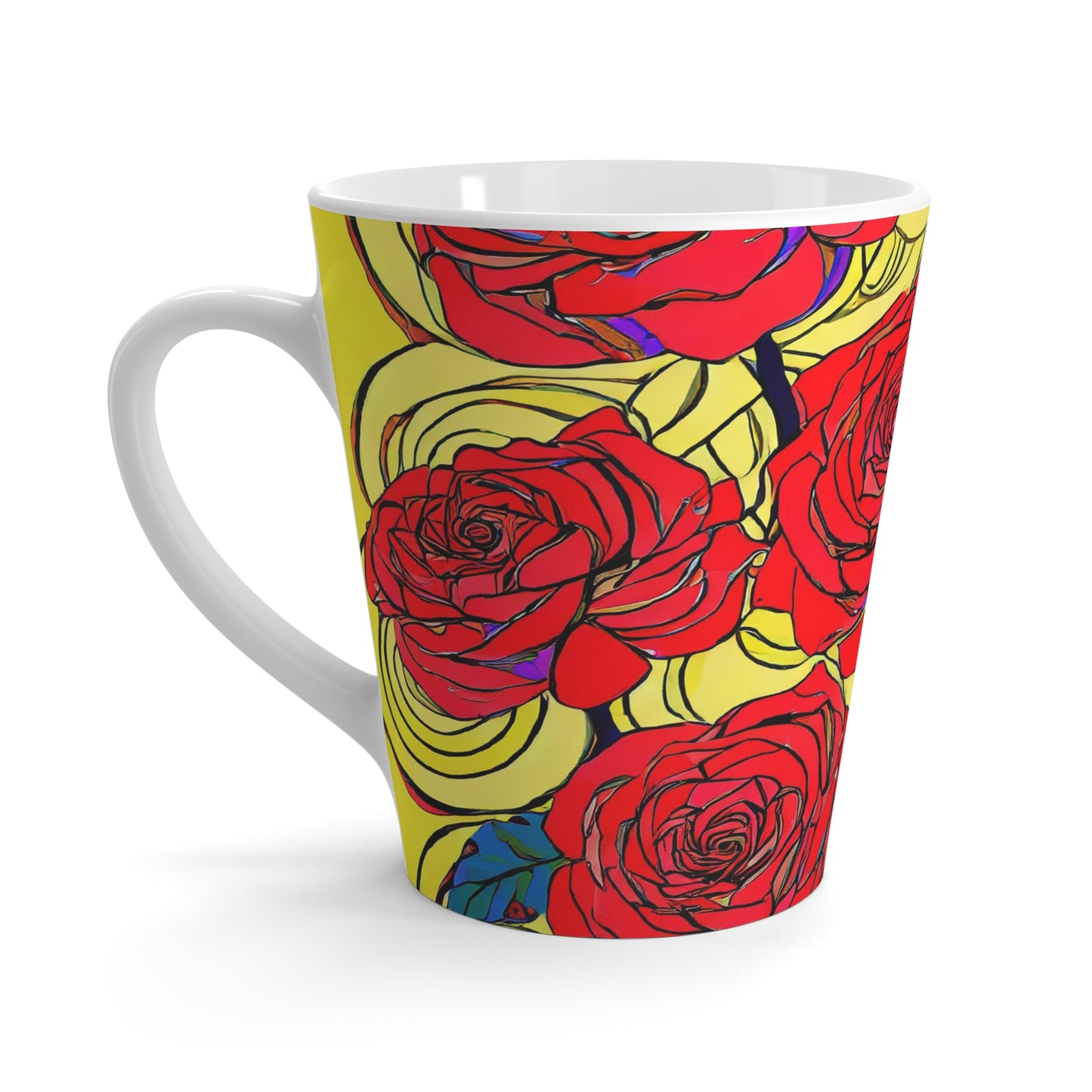 Red Roses Latte Mug