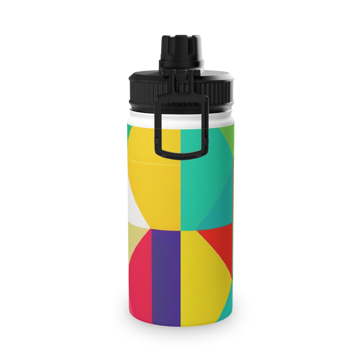 Modern Geometric Stainless Steel Water Bottle, Sports Lid