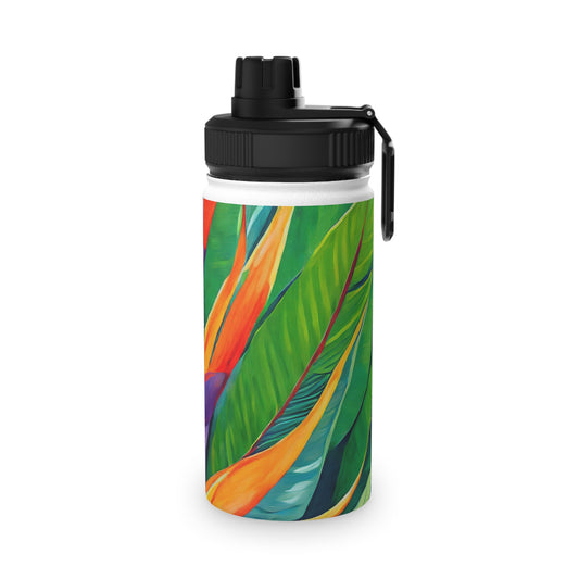 Bird or Paradise Stainless Steel Water Bottle, Sports Lid