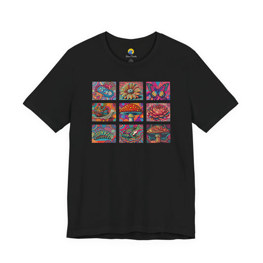 Psychedelic Nature Gallery – Colorful Retro Art Graphic Tee