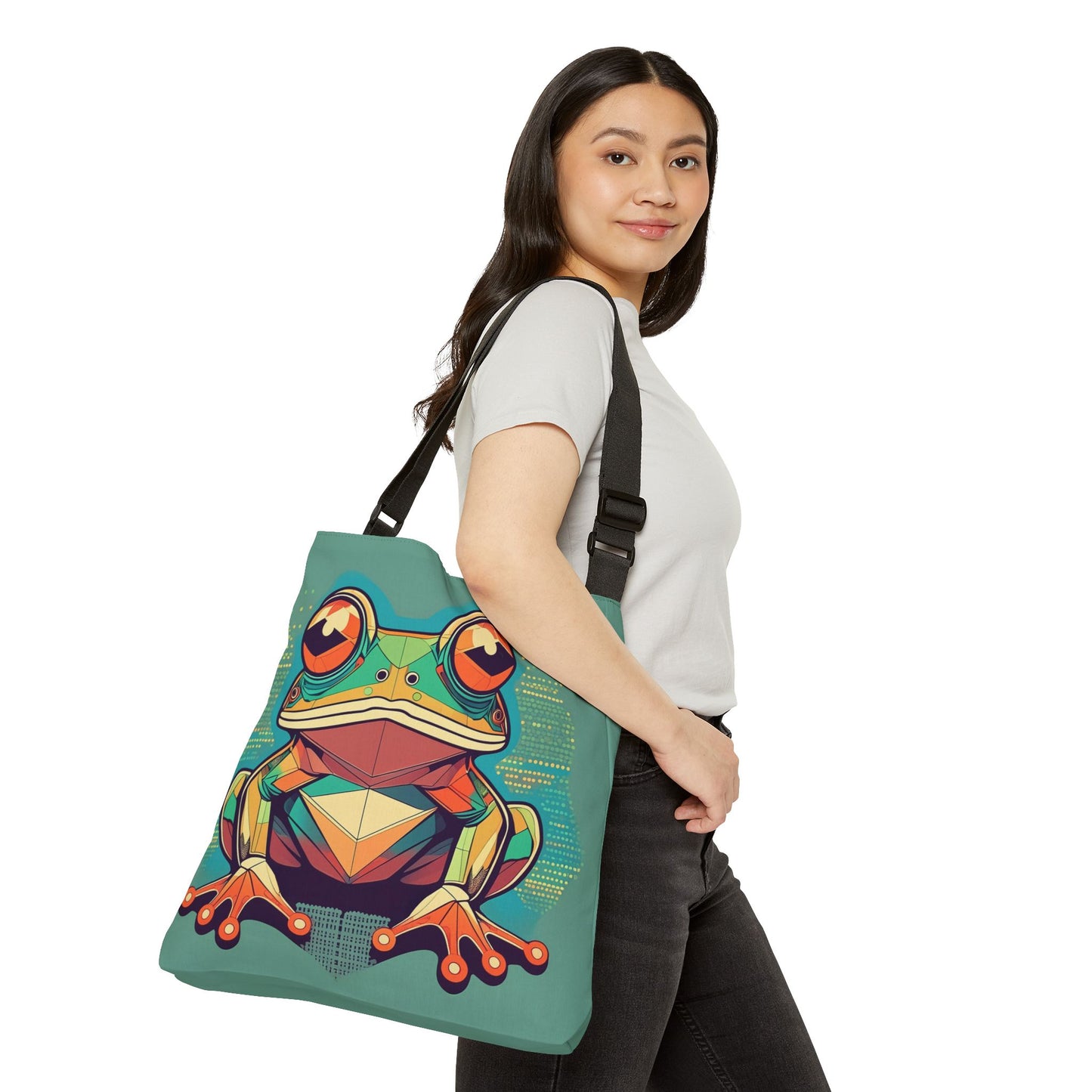 Techno Frog Adjustable Tote Bag