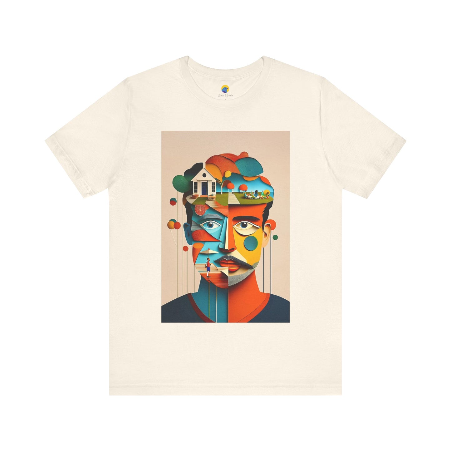 Abstract Face Short Sleeve Tee