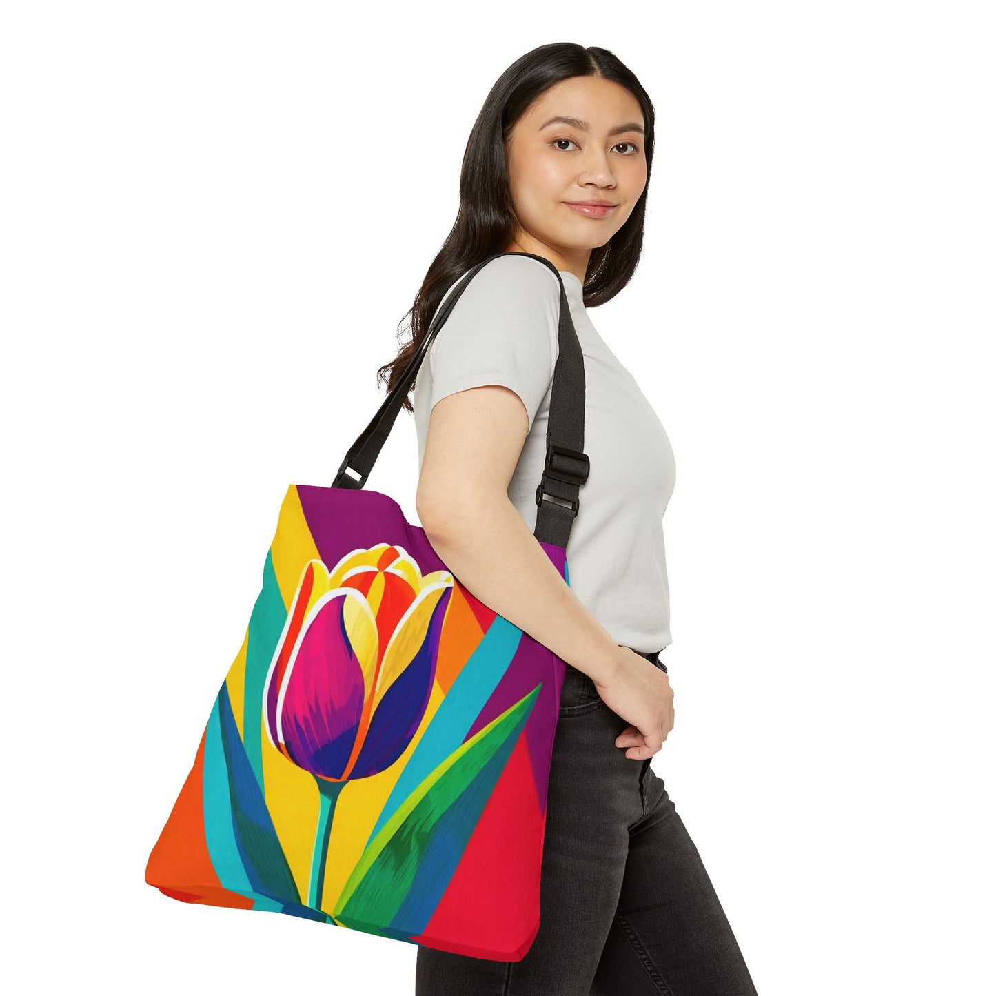 Deco Tulip Adjustable Tote Bag