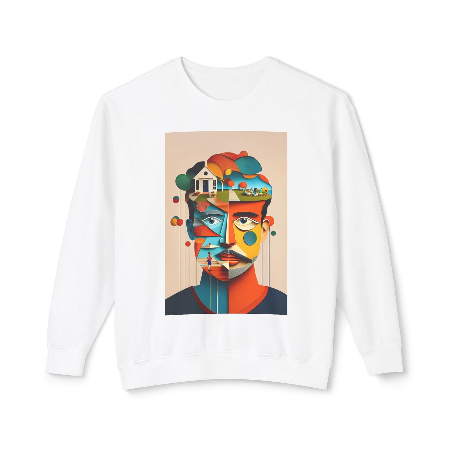 Abstract Face 100% Cotton Sweatshirt