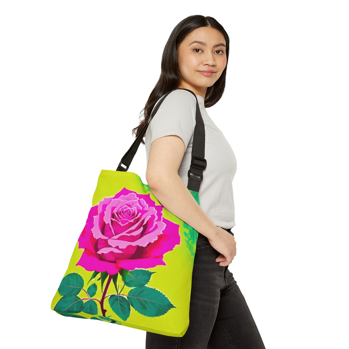 Acid Rose Adjustable Tote Bag