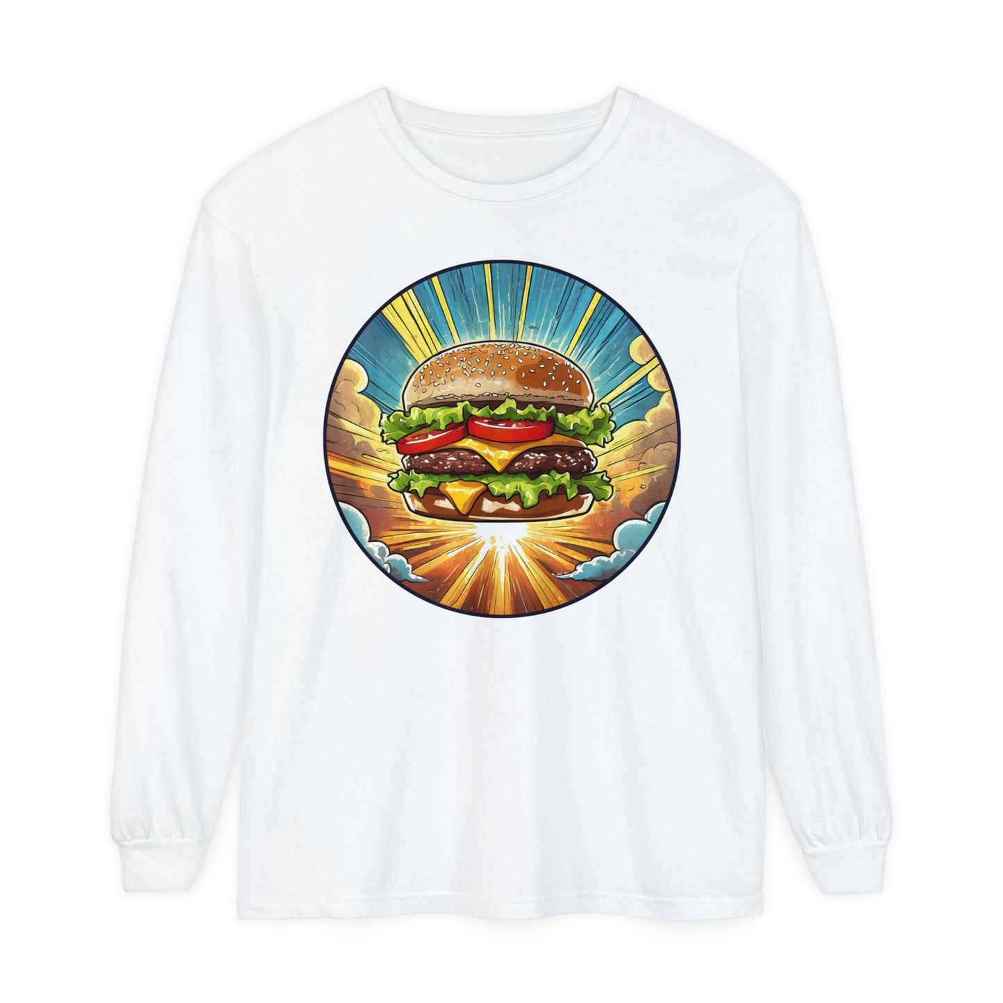 Junk Food Series: Heroic Hamburger Long Sleeve Tee