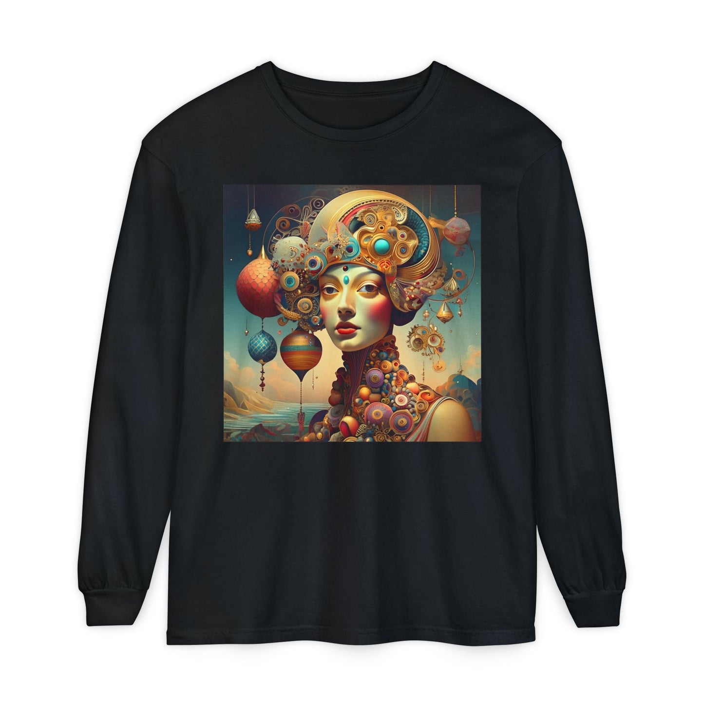 Surreal Steampunk Portrait Long Sleeve Tee