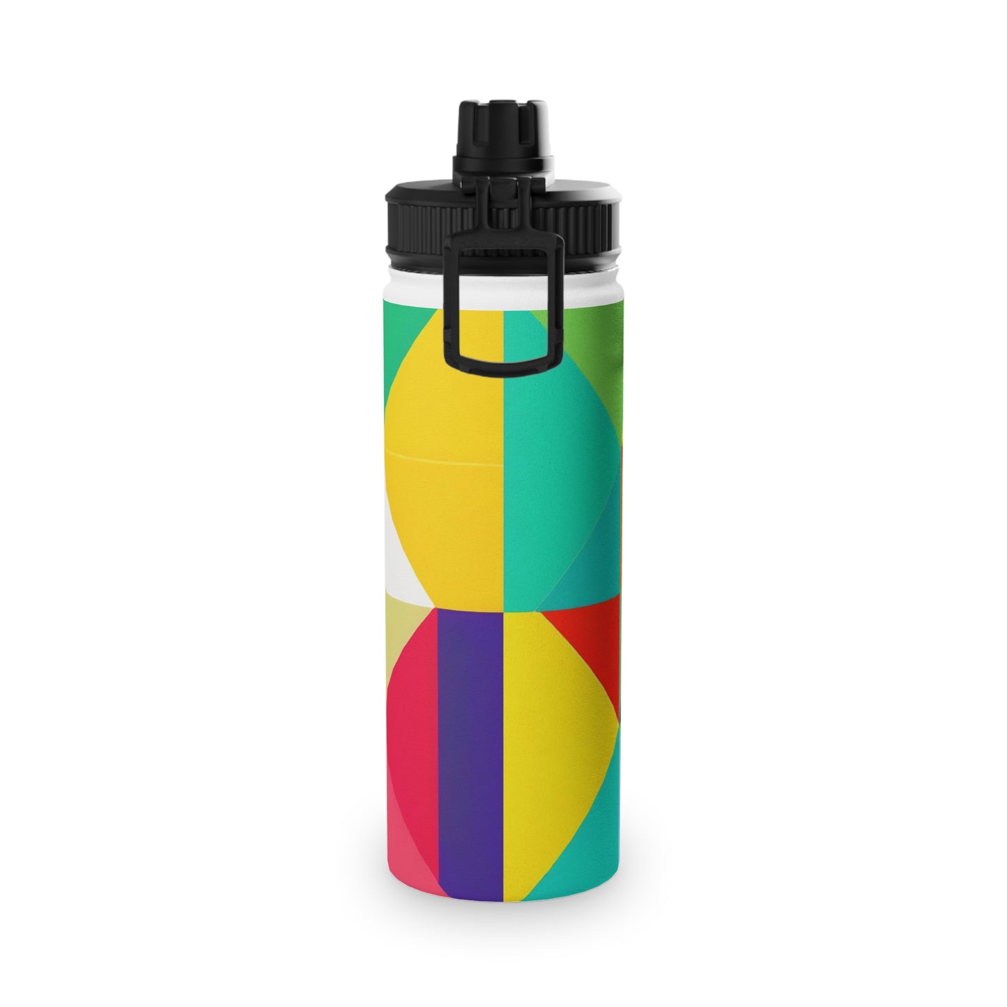 Modern Geometric Stainless Steel Water Bottle, Sports Lid