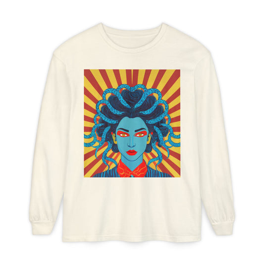 Blue Medusa Long Sleeve Tee