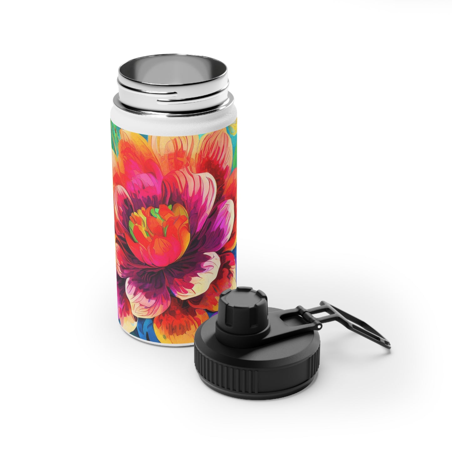 Fabulous Flower Stainless Steel Water Bottle, Sports Lid