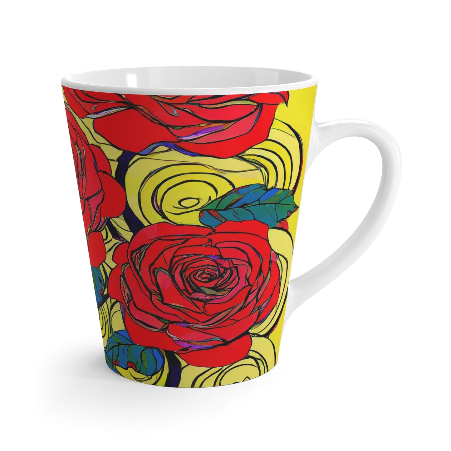 Red Roses Latte Mug