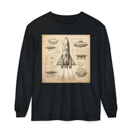 Retro Rocket Long Sleeve Tee