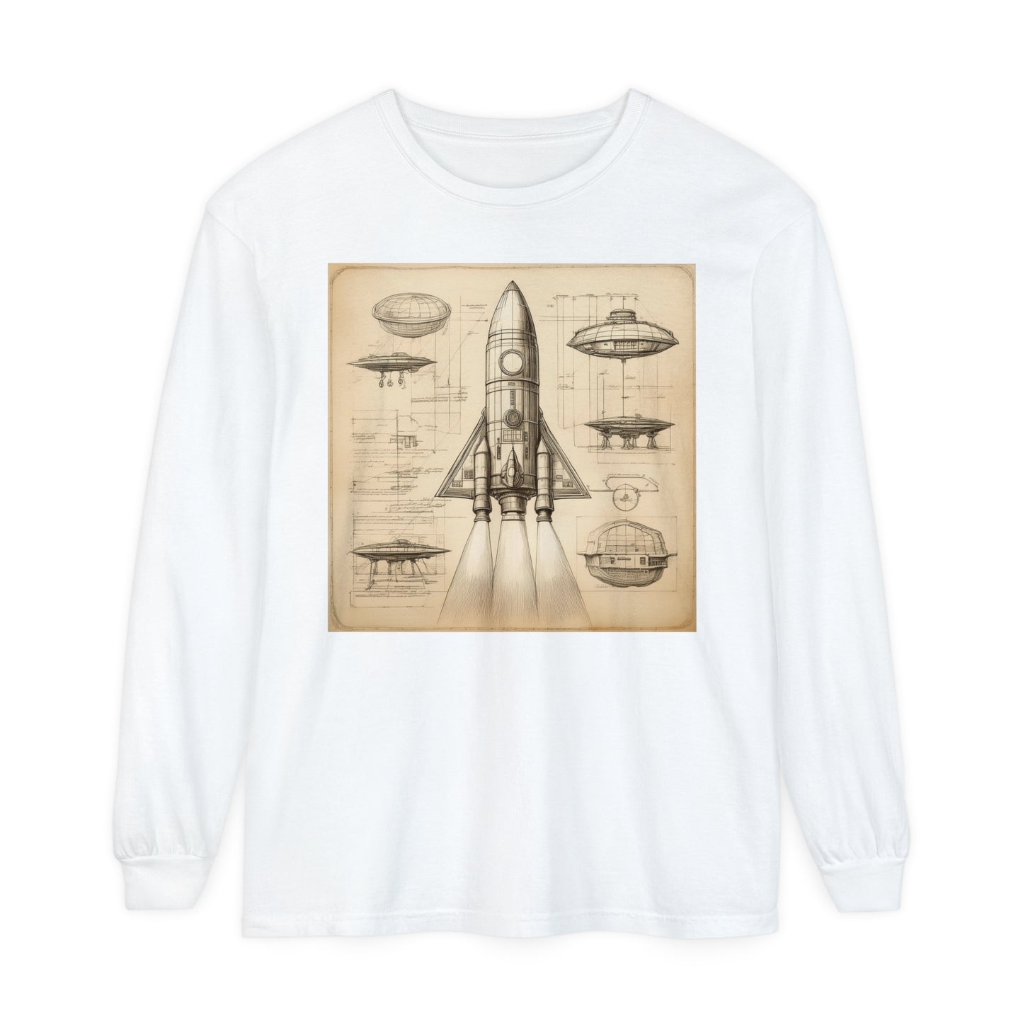 Retro Rocket Long Sleeve Tee