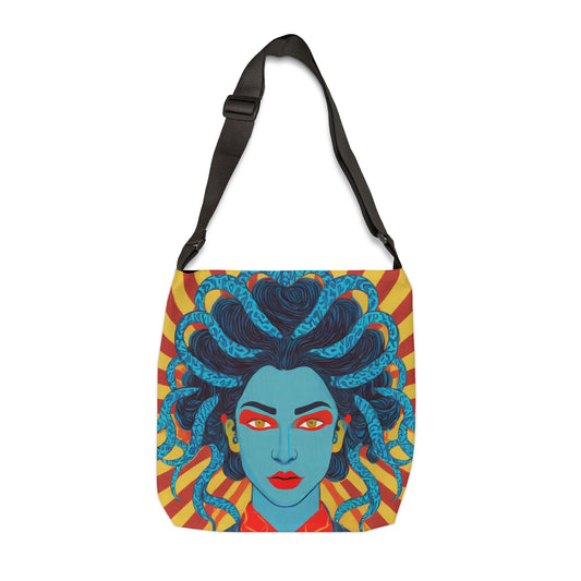 Blue Medusa Adjustable Tote Bag
