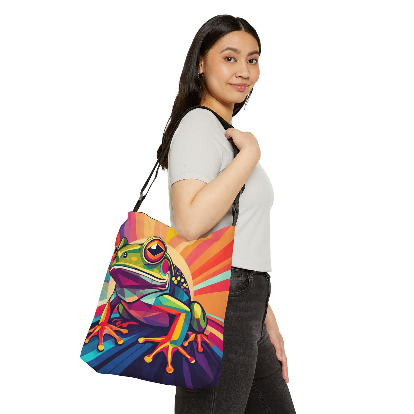 Disco Frog Adjustable Tote Bag