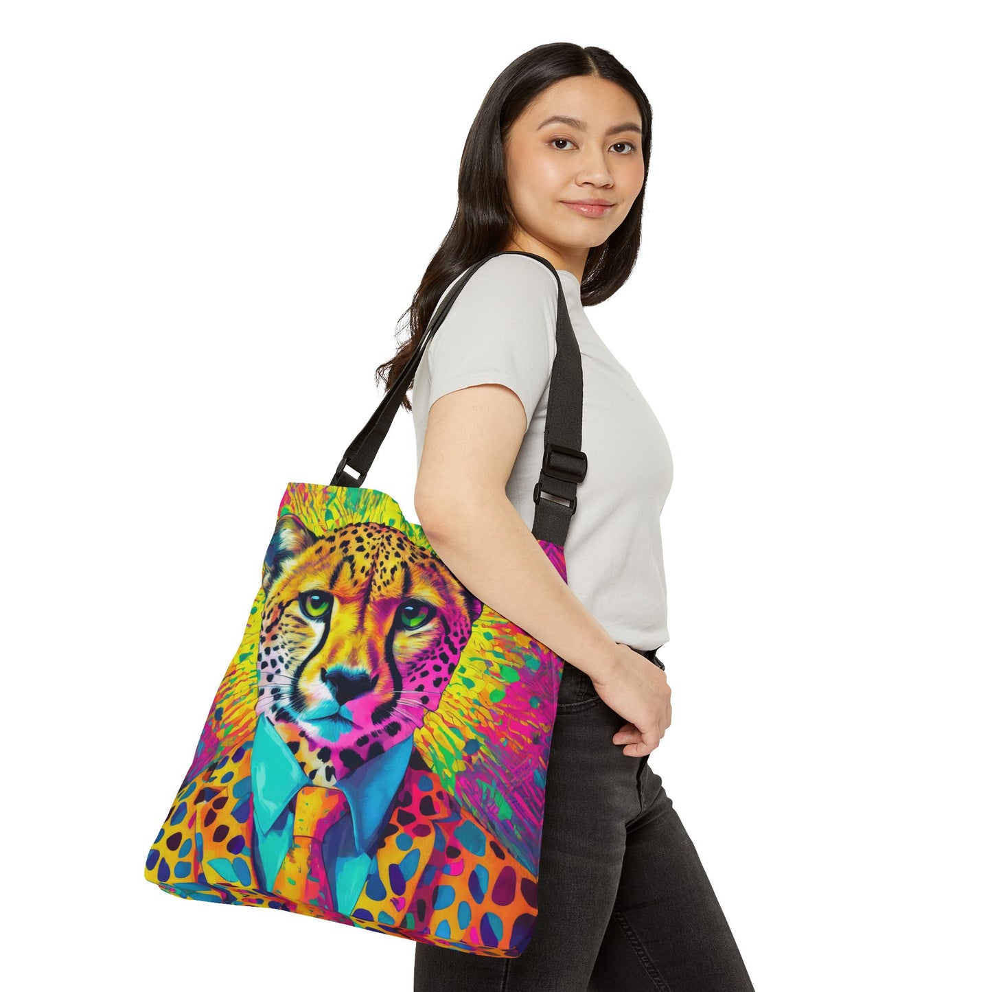 Dapper Cheetah Adjustable Tote Bag