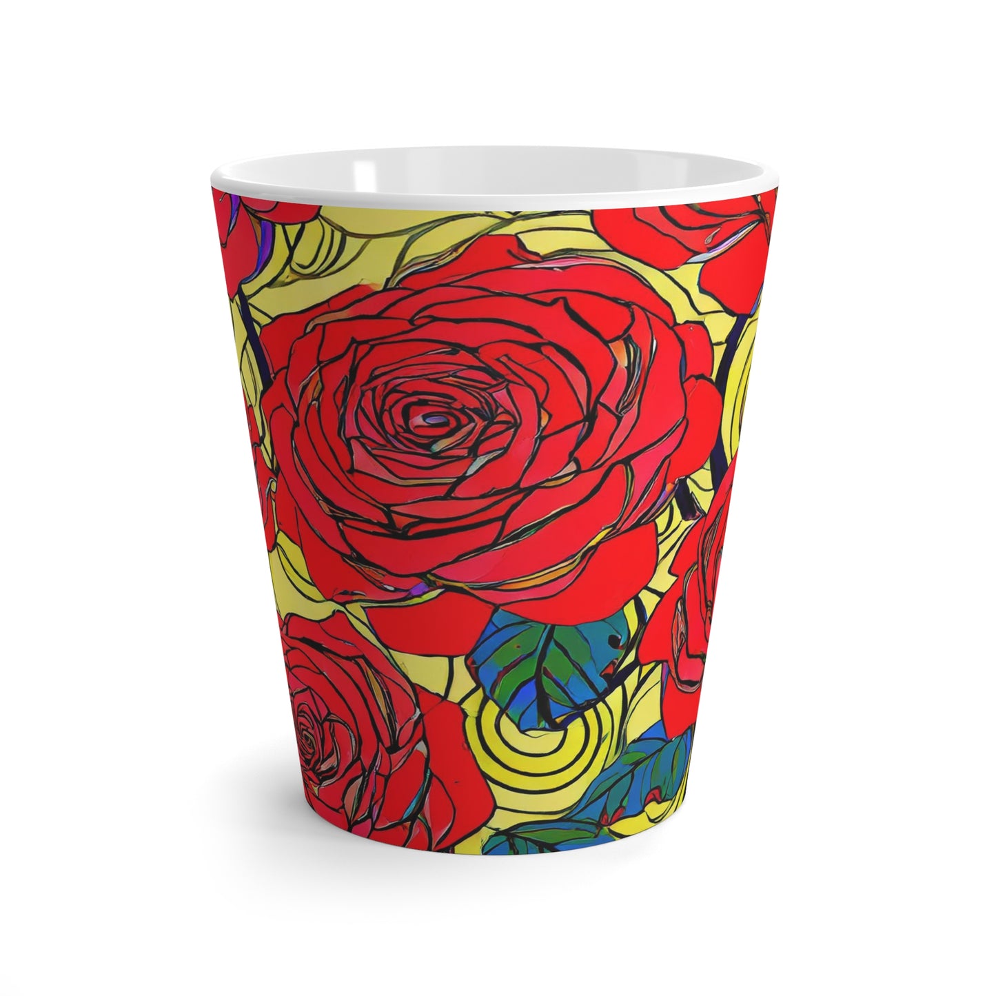 Red Roses Latte Mug