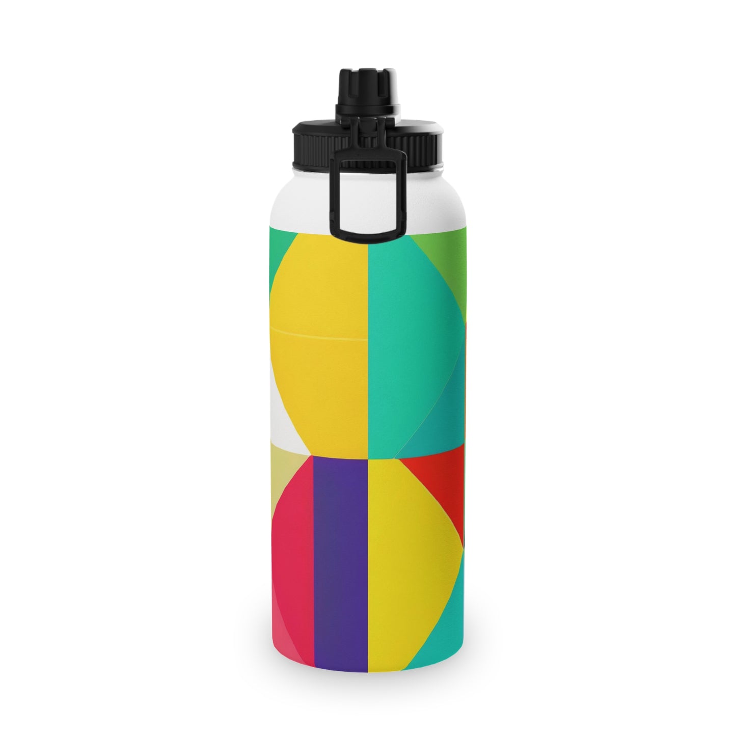 Modern Geometric Stainless Steel Water Bottle, Sports Lid