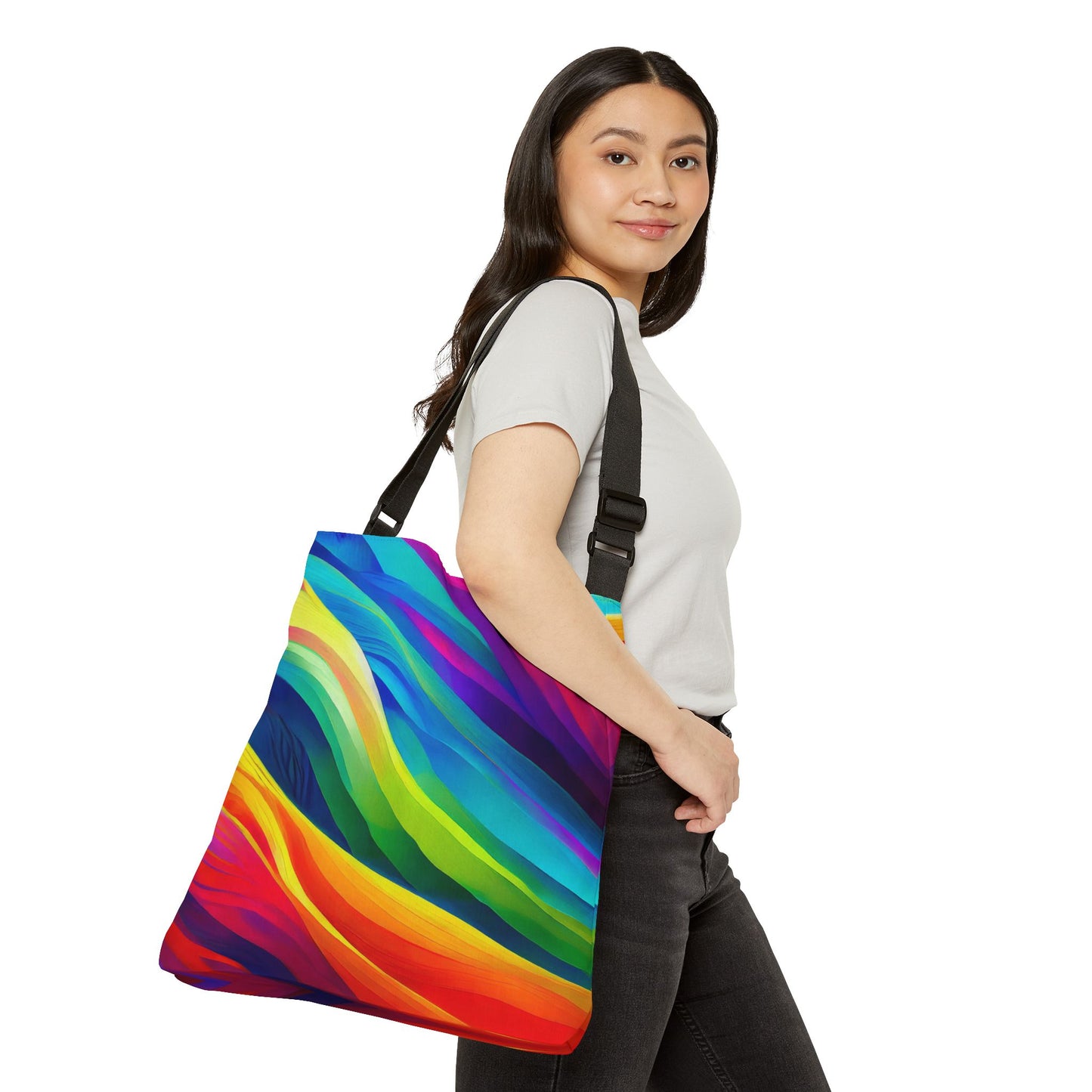 Color Waves Adjustable Tote Bag